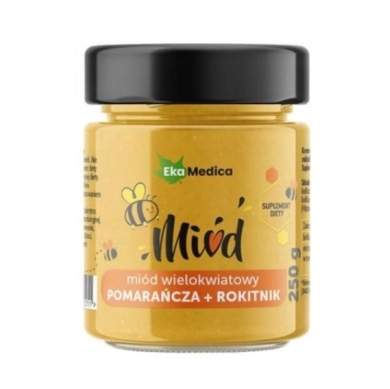 Ekamedica Miód wielokwiatowy rokitnik pomarańcza beta-karoten 250 g