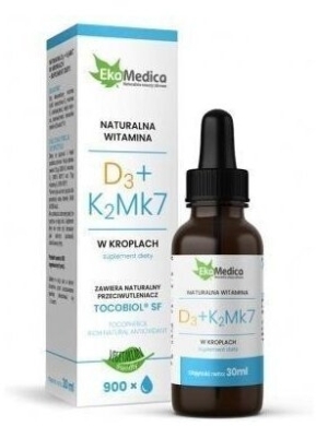 Ekamedica Witamina D3 + K2Mk7 krople 30 ml