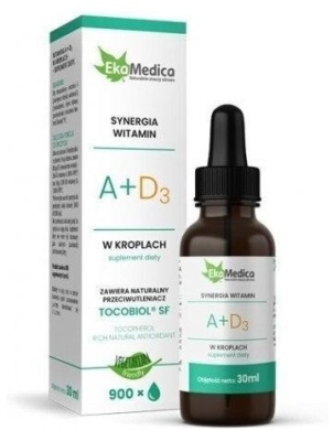 Ekamedica Witaminy A + D3 krople 30 ml