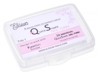 Elisium Quick Formy do przedłużania paznokci Typ 1 24 sztuki 