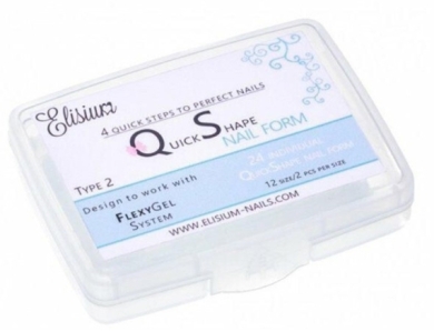 Elisium Quick Shape Formy do przedłużania paznkoci  typ 2 24 sztuki