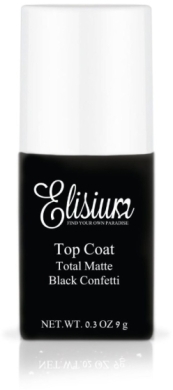 Elisium Top Coat Total Matte Black Confetti 9 g