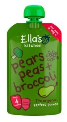 Ella's Kitchen Bio Gruszka,groszek i brokuły 120 g
