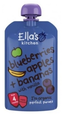 Ella's Kitchen Bio jabłko,jagody i banan 90 g