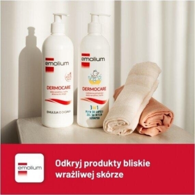 Emolium DERMOCARE 3w1 płyn do kąpieli, żel do mycia, szampon 400 ml 