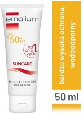 Emolium SUNCARE mineralny krem ochronny z filtrem SPF 50+ 50 ml