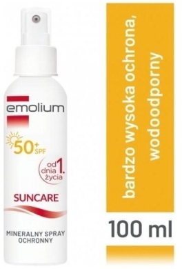Emolium SUNCARE mineralny spray ochronny SPF 50+ od 1. dnia życia 100 ml