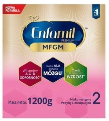Enfamil Premium MFGM 2 Mleko następne dla niemowląt 1200 g
