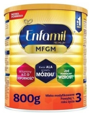 Enfamil Premium MFGM 3 Mleko modyfikowane dla dzieci 800 g