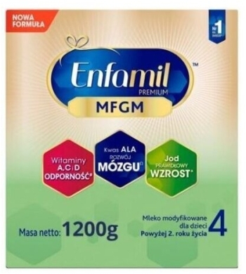 Enfamil Premium MFGM 4 Mleko modyfikowane dla dzieci 1200 g