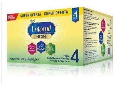 Enfamil Premium MFGM 4 Mleko modyfikowane dla dzieci 3200 g (4x800 g)