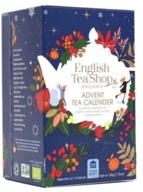 English Tea Shop kalendarz adwentowy niebieski 25torebek