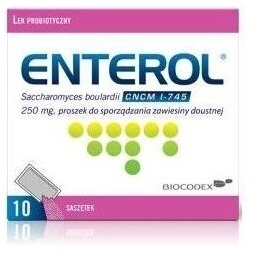 Enterol 250 10 saszetek  lek na biegunkę