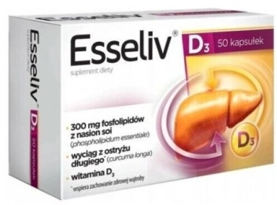 Esseliv D3 50 kapsułek (Data ważności 31.01.2024)