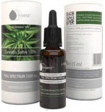 Essenz DECARBOXYLATED olej konopny 10% full spectrum 1500 mg 15 ml