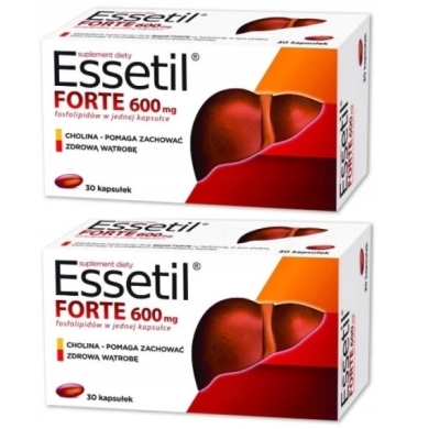 Essetil Forte 600mg 30 kapsułek Wielopak x2