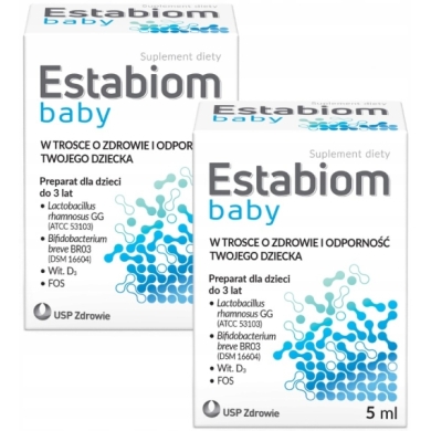 Estabiom Baby krople 5 ml Wielopak x2