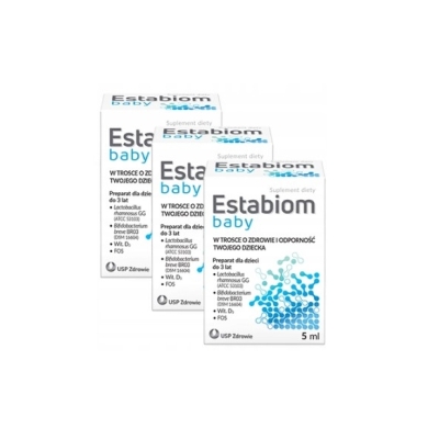 Estabiom Baby krople 5 ml Wielopak x3