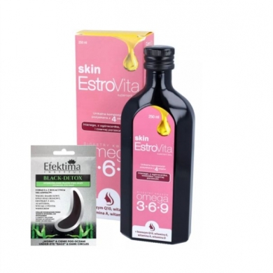 EstroVita Skin płyn 250 ml + Efektima hydrożelowe płatki pod oczy 1 para