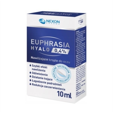 Euphrasia Hyalo 0,4% Nawilżające krople do oczu 10ml