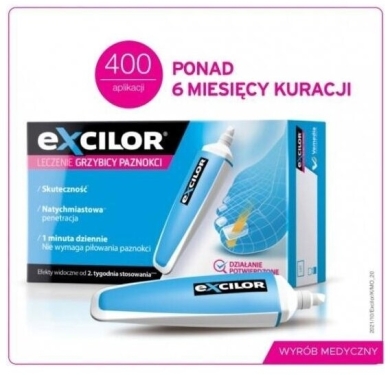 Excilor leczenie grzybicy paznokci sztyft