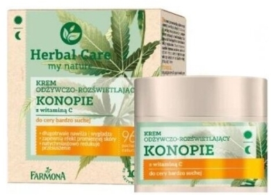 FARMONA HERBAL CARE Krem odżywczo-rozświetlający konopie 50ml