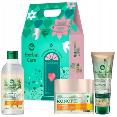 FARMONA HERBAL CARE ZESTAW KONOPIE płyn micelarny + krem do twarzy + krem do rąk
