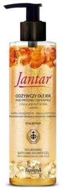 FARMONA JANTAR Odżywczy olejek pod prysznic i do kąpieli z esencją bursztynową i złotem 400 ml