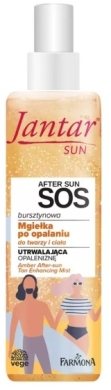 FARMONA JANTAR SUN Bursztynowa Mgiełka po opalaniu do twarzy i ciała utrwalająca opaleniznę 200 ml