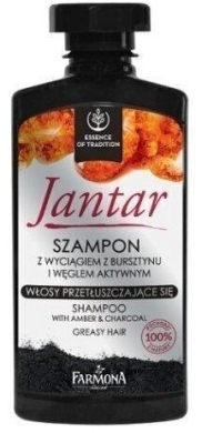 FARMONA JANTAR Szampon detoksykujący z węglem do włosów przetłuszczających się 330 ml
