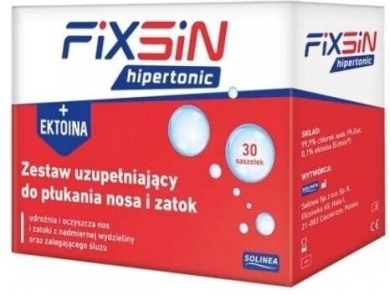 FIXSIN HIPERTONIC zestaw uzupełniający do płukania zatok 30 saszetek