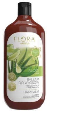 FLORA BY ECOS LAB ALOES Balsam do włosów przesuszonych i farbowanych Aloes 500 ml