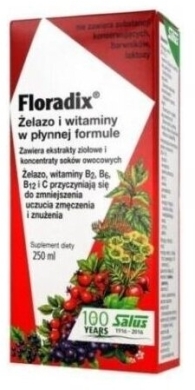 FLORADIX Żelazo i witaminy w płynnej formule 250 ml