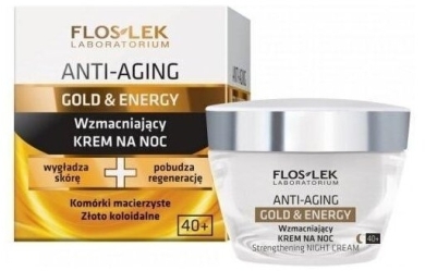 FLOS-LEK ANTI-AGING GOLD & ENERGY Wzmacniający krem na noc 50 ml