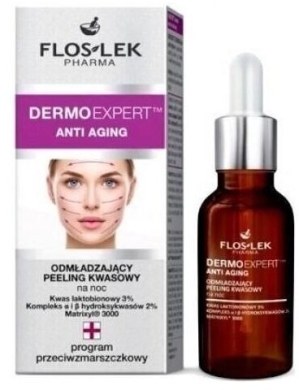 FLOS-LEK DERMO EXPERT ANTI AGING Odmładzający peeling kwasowy 30 ml