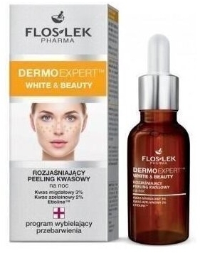 FLOS-LEK DERMO EXPERT WHITE&BEAUTY Rozjaśniający peeling kwasowy 30 ml