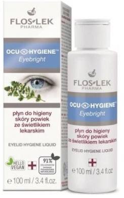FLOS-LEK OCU HYGIENE Płyn do higieny skóry powiek ze świetlikiem lekarskim 100 ml