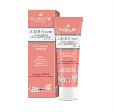 FLOS-LEK PHARMA A+D+E+K CARE Nawilżający Krem witaminowy SPF 15 50 ml