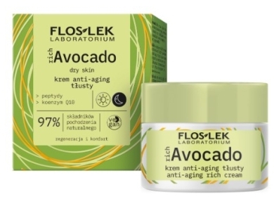 FLOS-LEK RICH AVOCADO Krem anti-aging tłusty na dzień i na noc 50 ml
