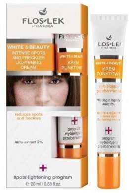 FLOS-LEK WHITE&BEAUTY Krem punktowy wybielający przebarwienia i piegi 20 ml