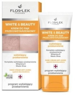 FLOS-LEK White&beauty Krem do rąk przeciwstarzeniowy wybielający przebarwienia 50 ml