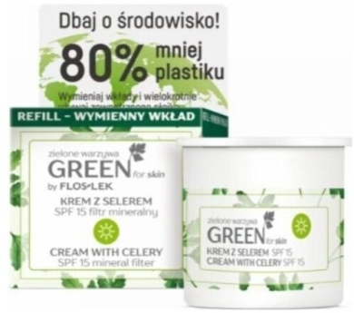 FLOS-LEK ZIELONE WARZYWA Krem z selerem SPF 15 wymienny wkład 50ml
