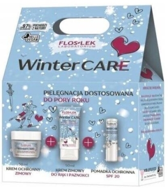 FLOS-LEK Zestaw WINTER CARE Krem ochronny zimowy + krem do rąk + pomadka ochronna