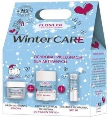 FLOS-LEK Zestaw WINTER CARE Krem ochronny zimowy + pomadka ochronna + krem w sztyfcie SPF50+