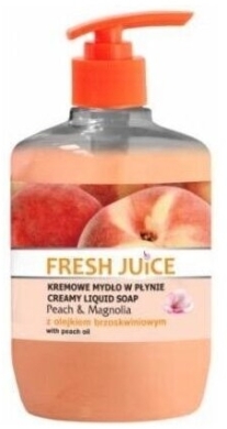 FRESH JUICE Mydło w płynie Peach & Magnolia z olejkiem brzoskwiniowym 460 ml