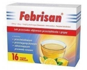 Febrisan 16 saszetek o smaku cytrynowym