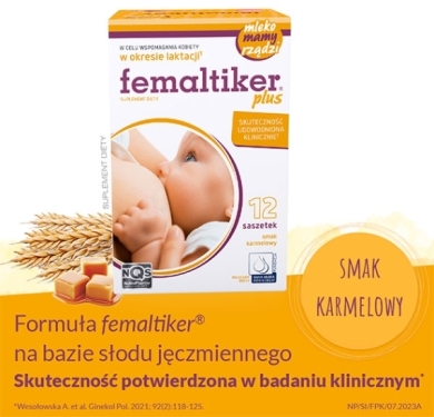 Femaltiker plus smak karmelowy 12 saszetek