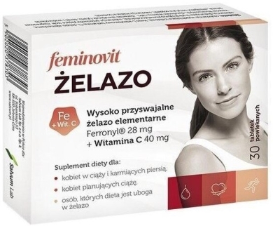 Feminovit Żelazo 30 tabletek