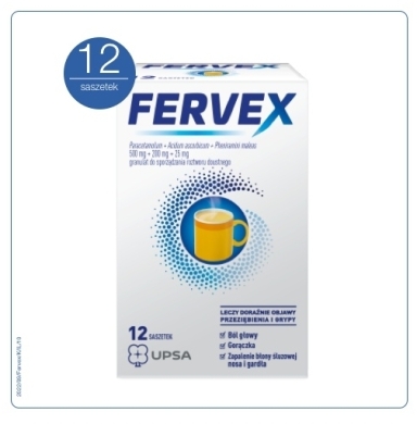 Fervex o smaku cytrynowym 12 saszetek