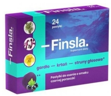 Finsla o smaku czarnej porzeczki 24 pastylki